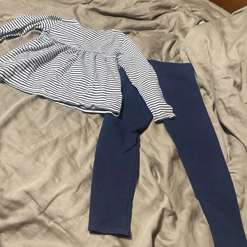 The Children's Place‎ Navy and White Heart Set